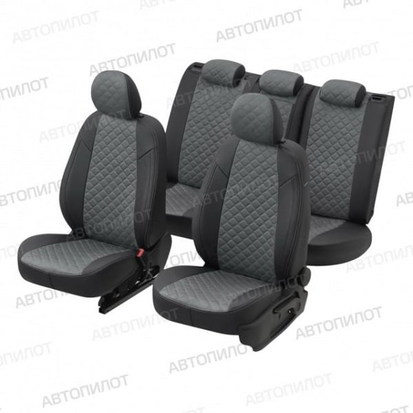 Чехлы Автопилот Алькантара Ромб на Волга Siber Чехлы Автопилот Алькантара Ромб на Волга Siber