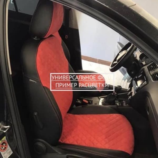 Чехлы Автопилот Алькантара Ромб на Волга Siber Чехлы Автопилот Алькантара Ромб на Волга Siber